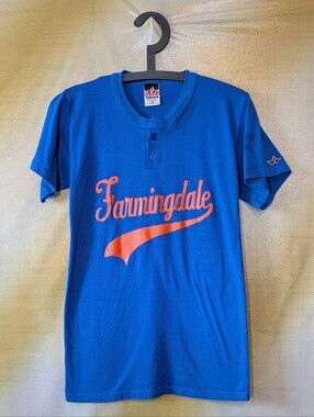 -Vintage 1970 Alleson Athletic Farmingdale Henley Baseball Jersey Shirt Small